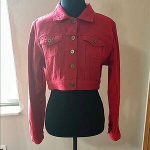 Zeagoo Red Jean Jacket